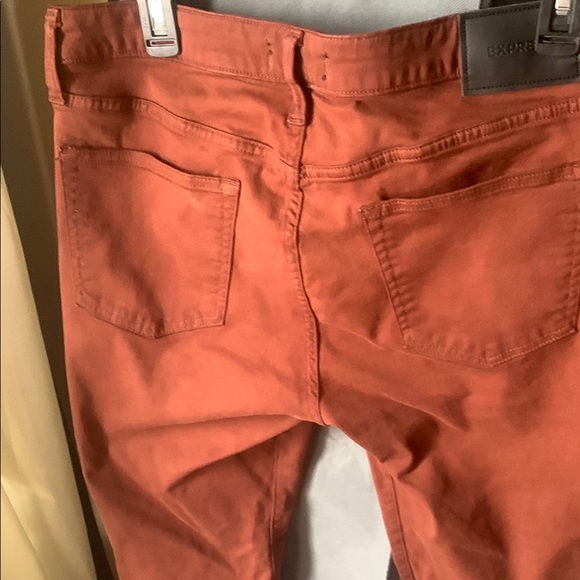 Express Slim Rust Orange Jeans - Picture 2 of 3